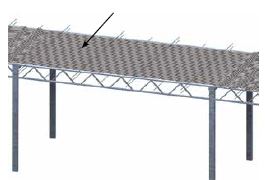 Stretch the screen out  between the posts. In this case 8 meters.