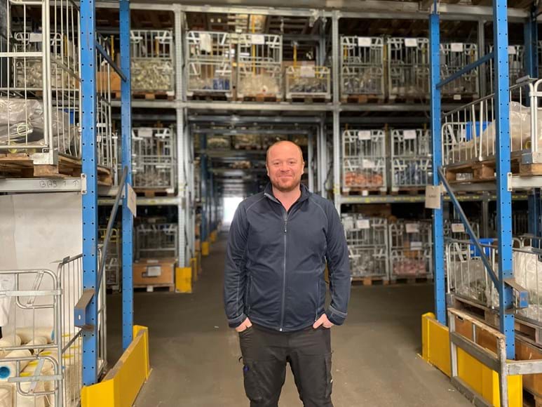 Materialförsörjare David Johansson på Svensson